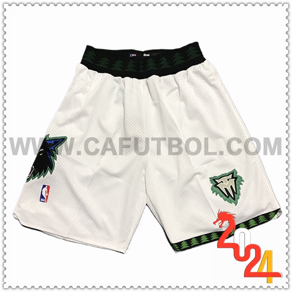 Cortos NBA Minnesota Timberwolves 2024/25 Blanco -02