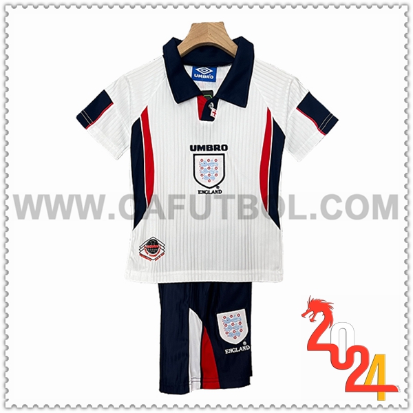 Primera Equipacion Retro Inglaterra Ninos 1998