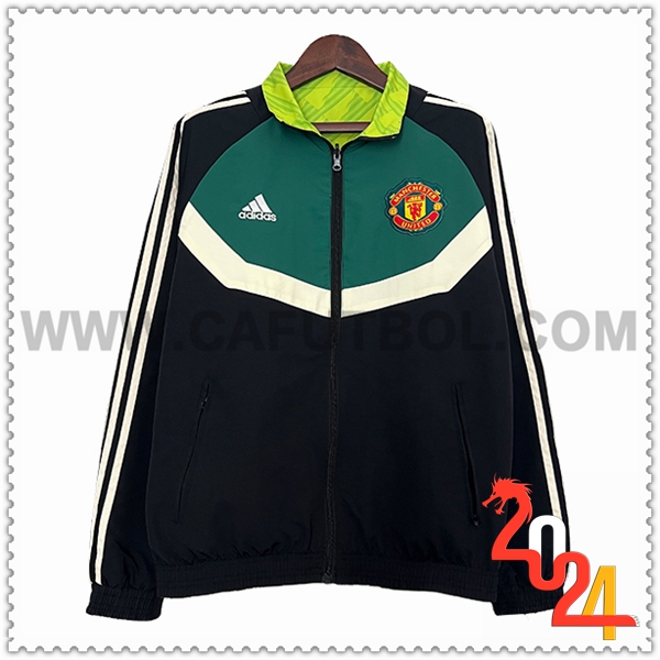 Rompevientos Manchester United Negro/Verde/Blanco 2024 2025