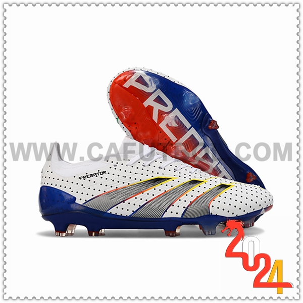 Adidas Botas De Fútbol Predator Elite FG Blanco/Gris/Azul