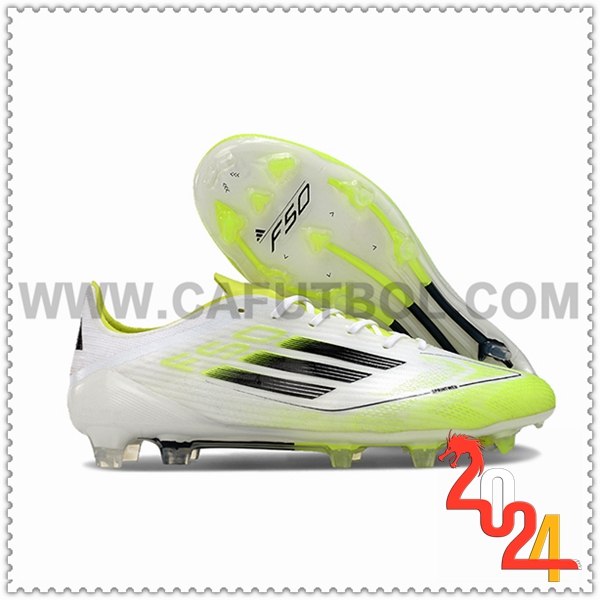 Adidas Botas De Fútbol F50 ELITE FG Blanco/Verde/Negro