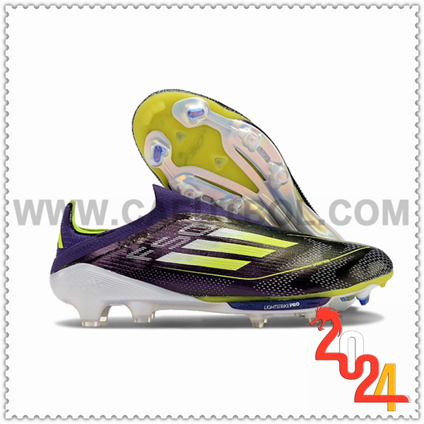 Adidas Botas De Fútbol F50+ FG Negro/Verde/Violeta