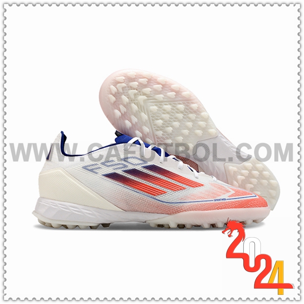 Adidas Botas De Fútbol F50 PRO TF Blanco/Naranja/Azul