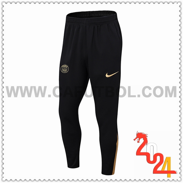 Pantalones Entrenamiento PSG Negro/Amarillo 2024 2025 -02