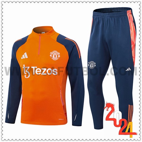 Chandal Futbol Manchester United Naranja/Azul 2024 2025 -02