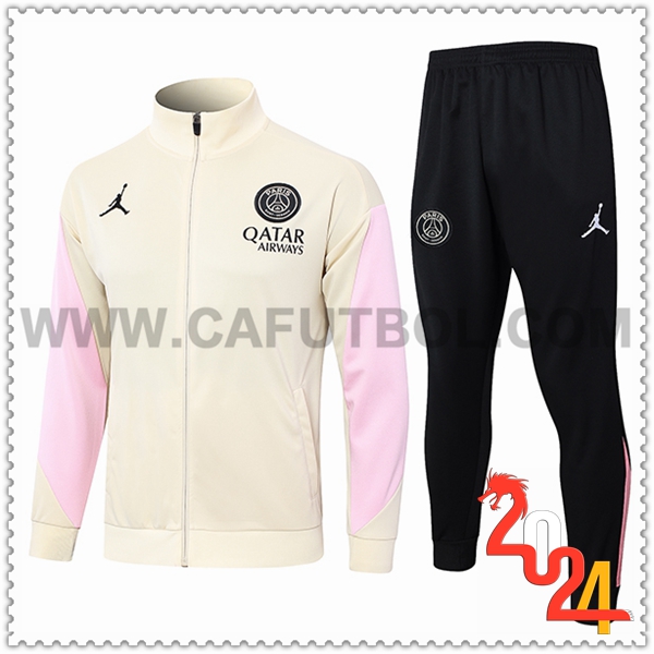 Chandal Futbol Chaquetas PSG Amarillo/Rosa 2024 2025