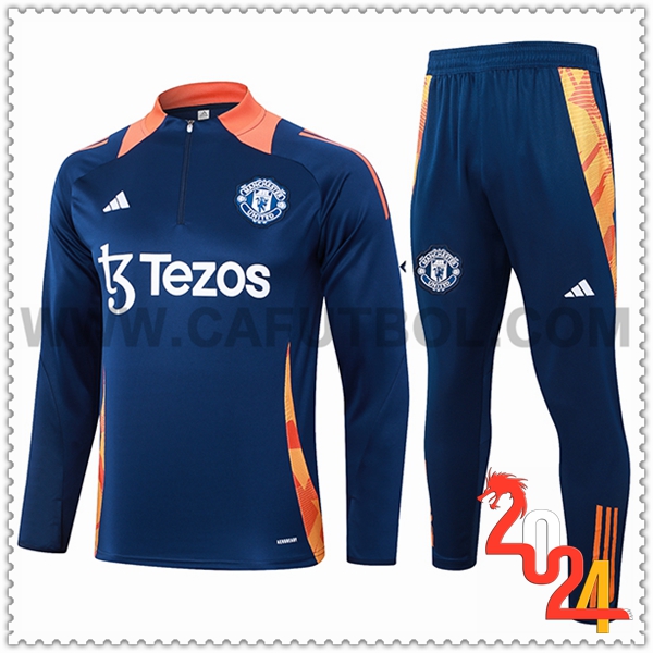 Chandal Futbol Manchester United Azul/Naranja 2024 2025 -03