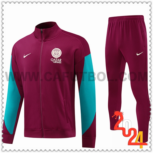 Chandal Futbol Chaquetas PSG Violeta/Verde 2024 2025