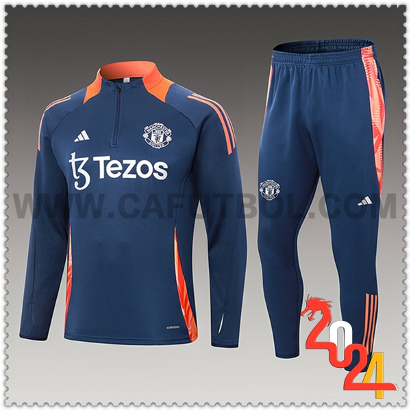 Chandal Futbol Manchester United Ninos Azul/Naranja 2024 2025 -02