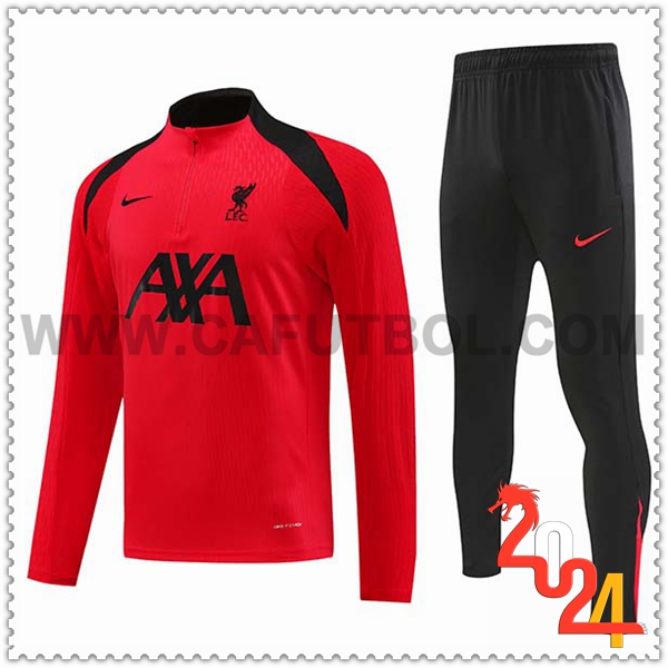 Chandal Futbol FC Liverpool Ninos Rojo/Negro 2024 2025