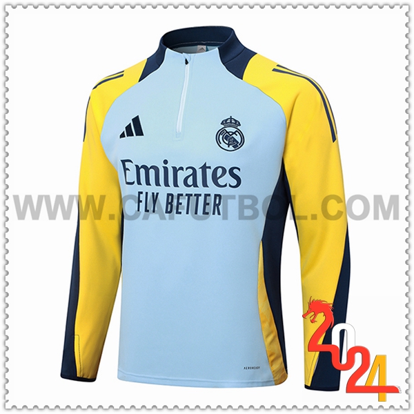 Sudadera Entrenamiento Real Madrid Azul/Amarillo 2024 2025