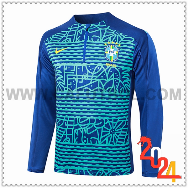 Sudadera Entrenamiento Brasil Azul 2024 2025