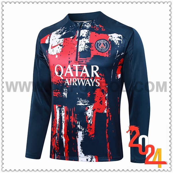 Sudadera Entrenamiento PSG Rojo/Azul/Blanco 2024 2025