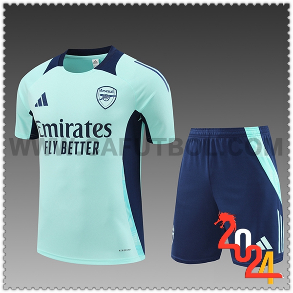 Camiseta Entrenamiento Arsenal Ninos Verde/Azul 2024 2025