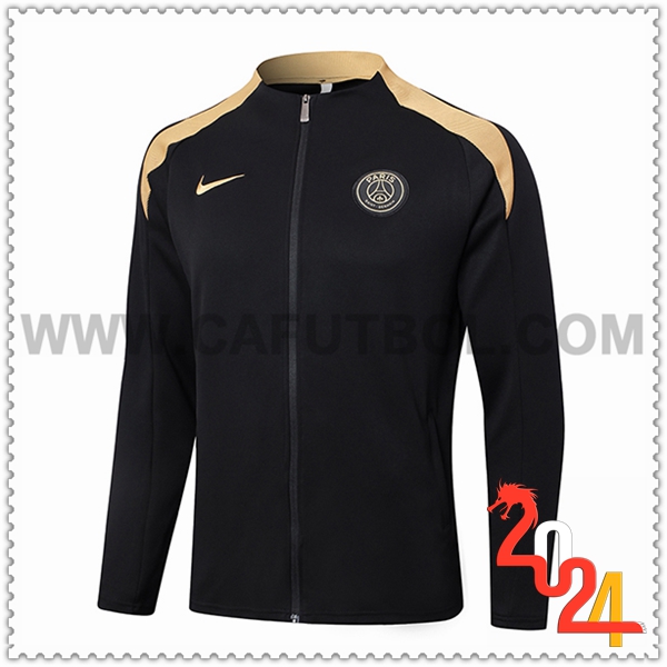 Chaquetas Futbol PSG Negro/Amarillo 2024 2025