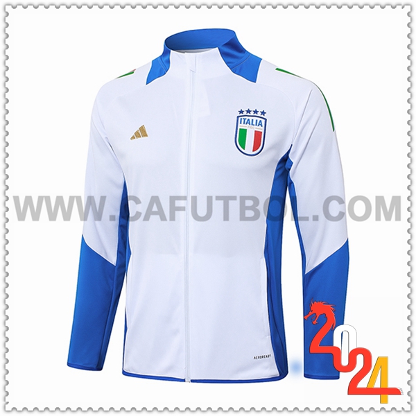 Chaquetas Futbol Italia Blanco/Azul 2024 2025 -02