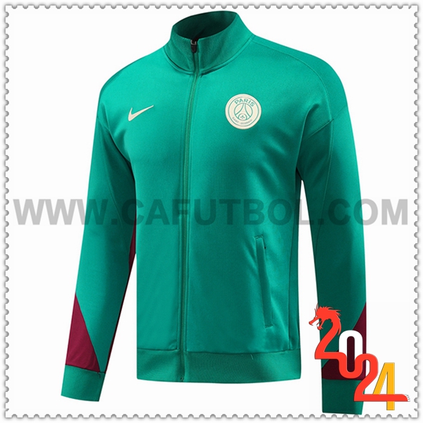 Chaquetas Futbol PSG Verde/Rojo 2024 2025