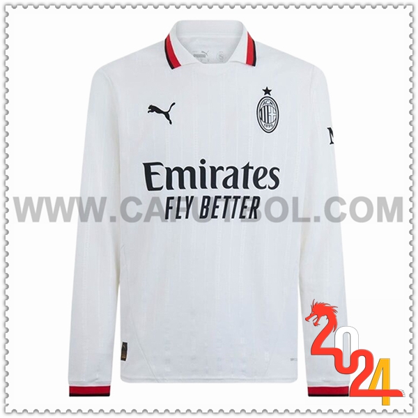 Segunda Nuevo Camiseta AC Milan Mangas largas 2024 2025