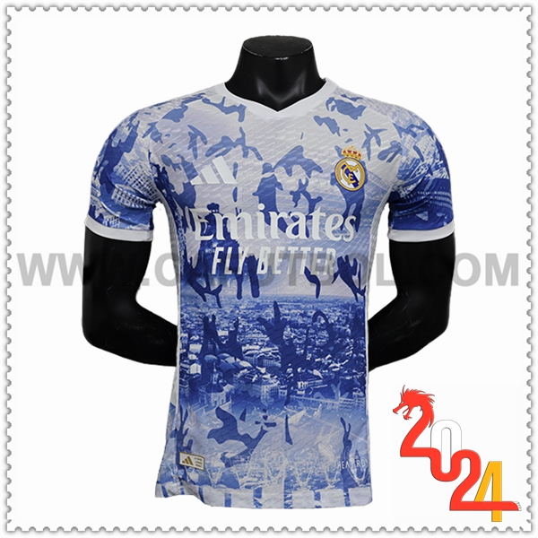 Camiseta Futbol Real Madrid Azul/Blanco Edicion especial 2024 2025