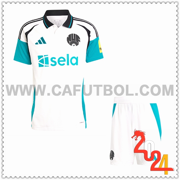 Tercero Nuevo Equipacion del Newcastle United Ninos 2024 2025