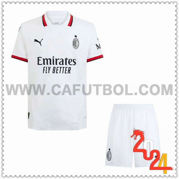 Segunda Nuevo Equipacion del AC Milan Ninos 2024 2025