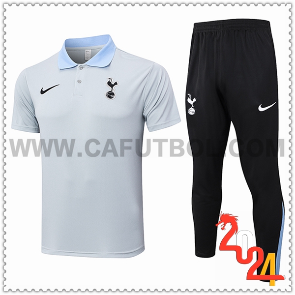 Camiseta Polo Tottenham Hotspurs Gris/Azul/Negro 2024 2025