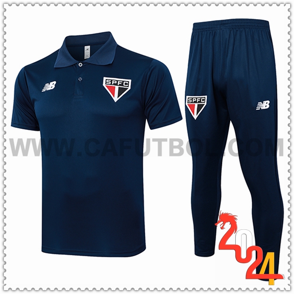 Camiseta Polo Sao Paulo FC Azul marino 2024 2025