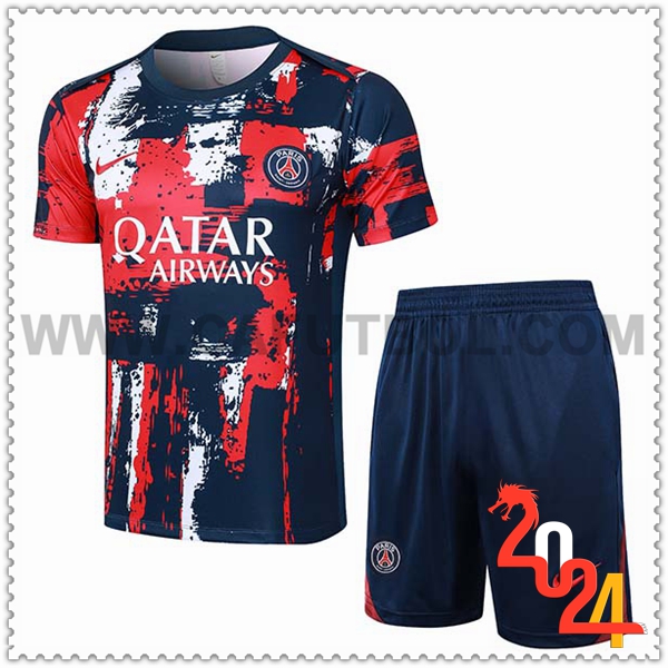 Camiseta Entrenamiento PSG Rojo/Azul 2024 2025