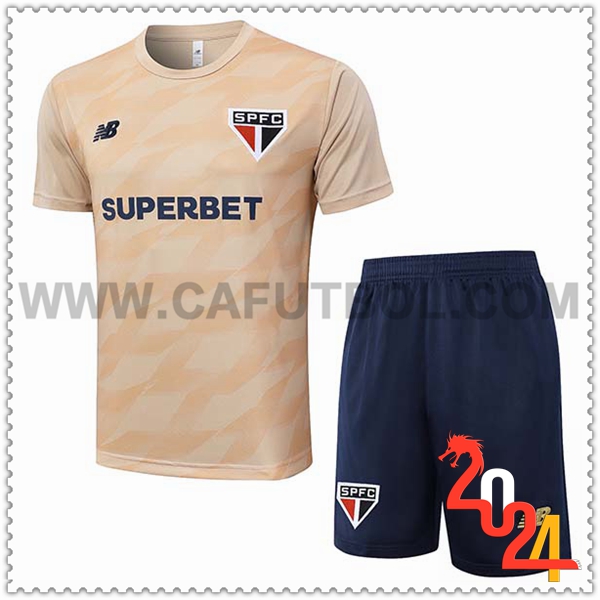 Camiseta Entrenamiento Sao Paulo FC Beige 2024 2025