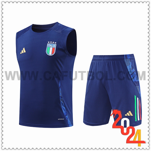 Camiseta Entrenamiento sin mangas Italia Azul/Blanco 2024 2025