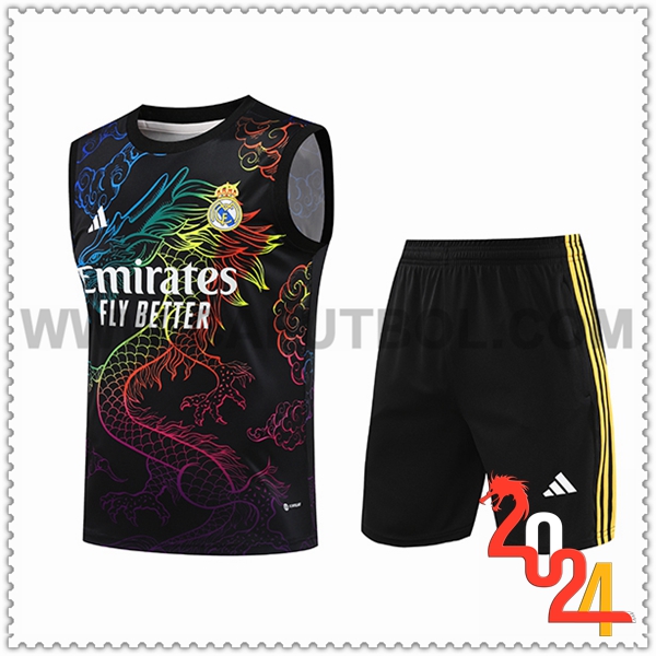 Camiseta Entrenamiento sin mangas Real Madrid Negro 2024 2025