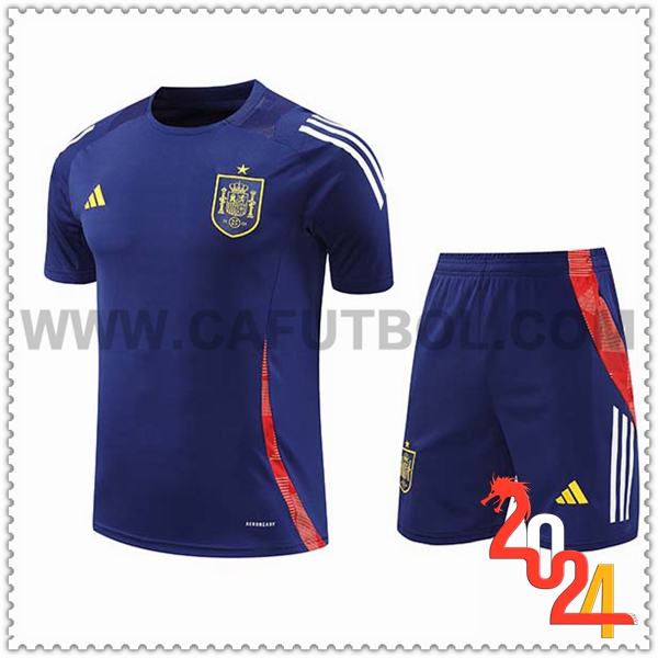 Camiseta Entrenamiento España Azul/Rojo 2024 2025