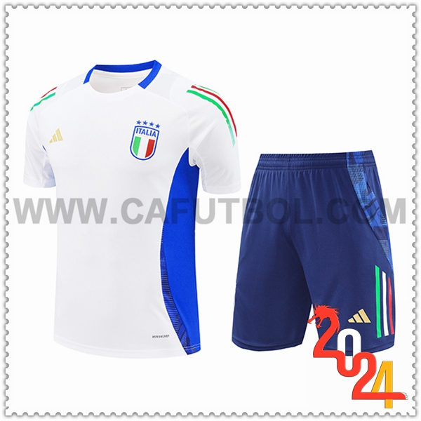 Camiseta Entrenamiento Italia Blanco/Azul 2024 2025