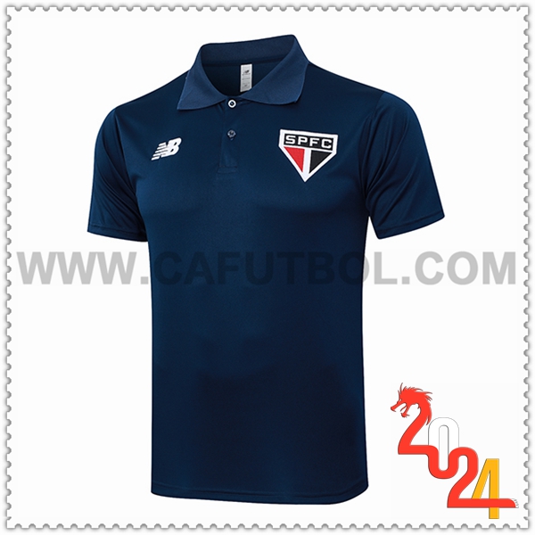 Camiseta Polo Sao Paulo FC Azul marino 2024 2025