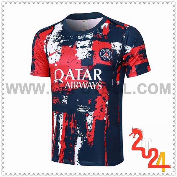 Camiseta Entrenamiento PSG Rojo/Azul 2024 2025