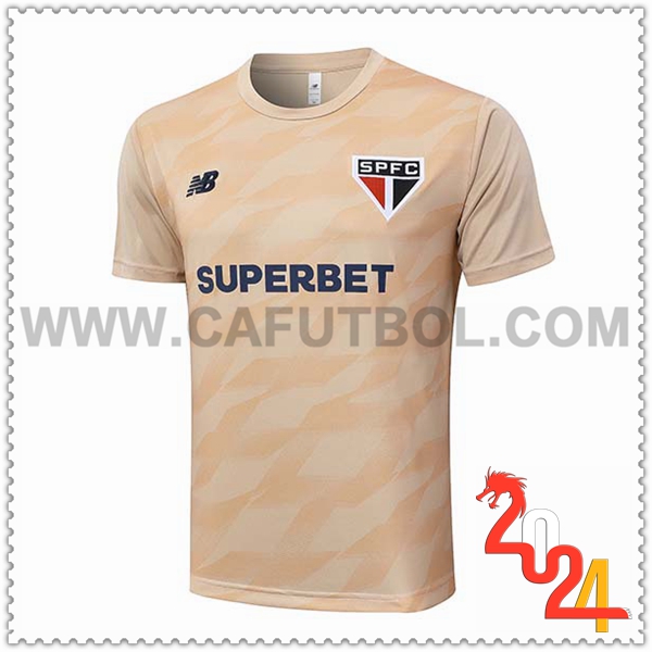 Camiseta Entrenamiento Sao Paulo FC Beige 2024 2025