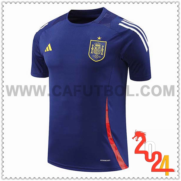 Camiseta Entrenamiento España Azul/Rojo 2024 2025