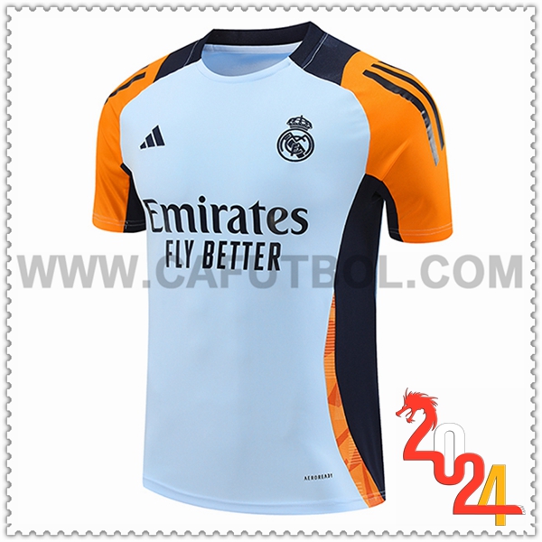 Camiseta Entrenamiento Real Madrid Azul/Naranja 2024 2025