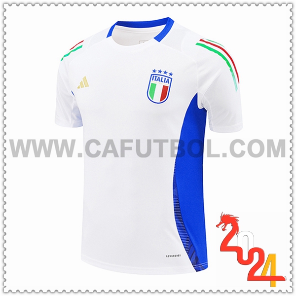 Camiseta Entrenamiento Italia Blanco/Azul 2024 2025