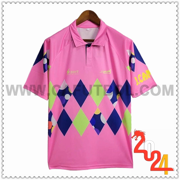 Camiseta Retro Portero Mexico Rosa/Azul