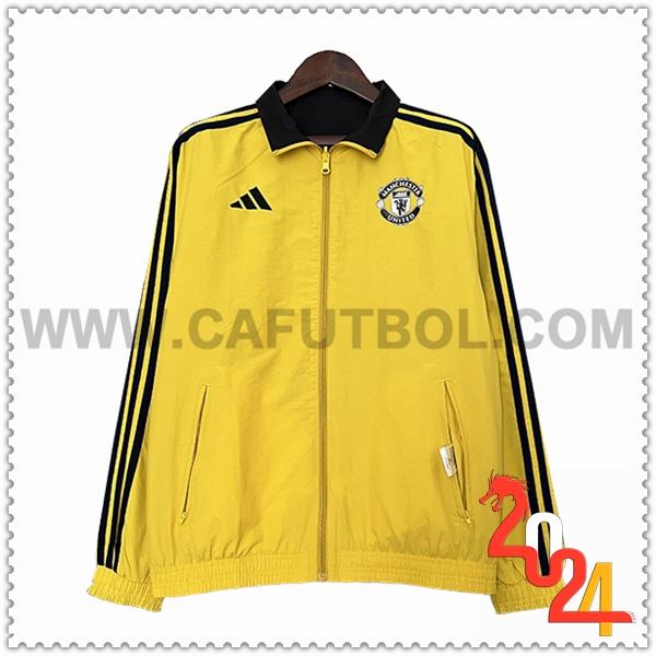 Rompevientos Manchester United Amarillo/Negro 2024 2025