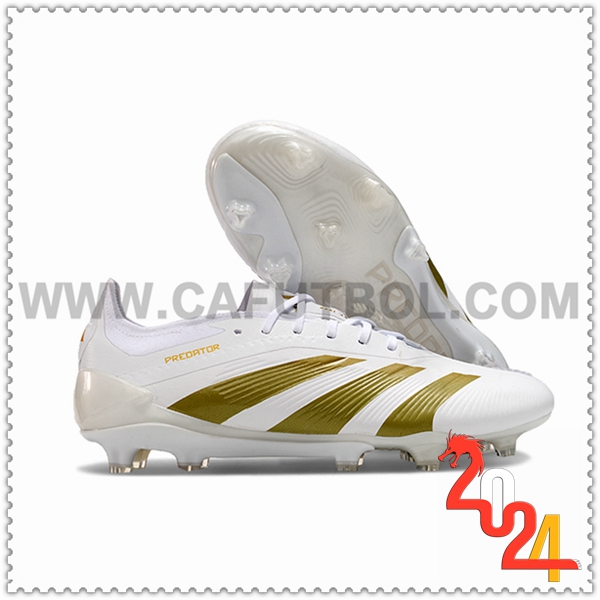 Adidas Botas De Fútbol Predator Elite FG Blanco/Amarillo -02