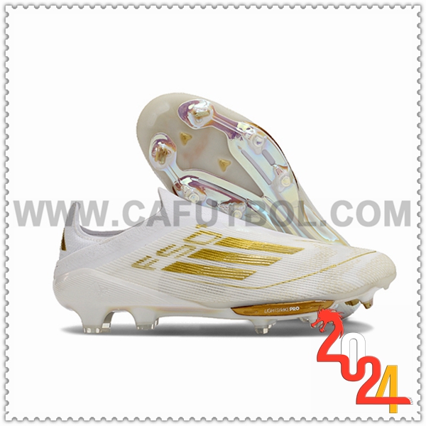 Adidas Botas De Fútbol F50+ FG Blanco/Amarillo