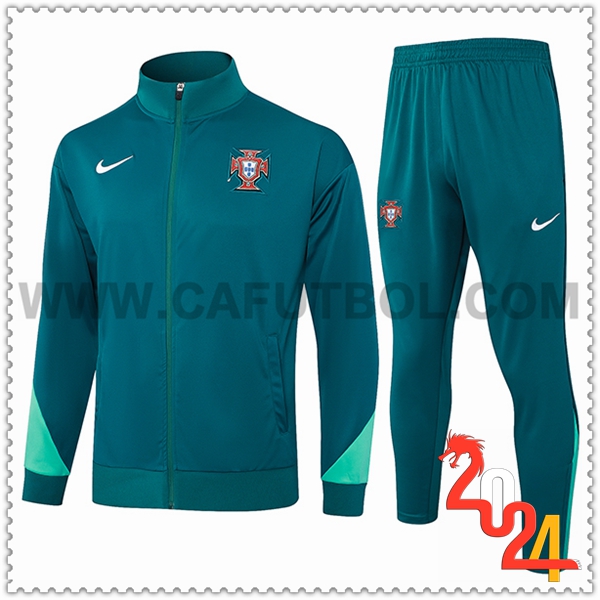 Chandal Futbol Chaquetas Portugal Verde 2024 2025