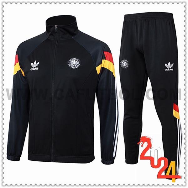 Chandal Futbol Chaquetas Alemania Negro 2024 2025