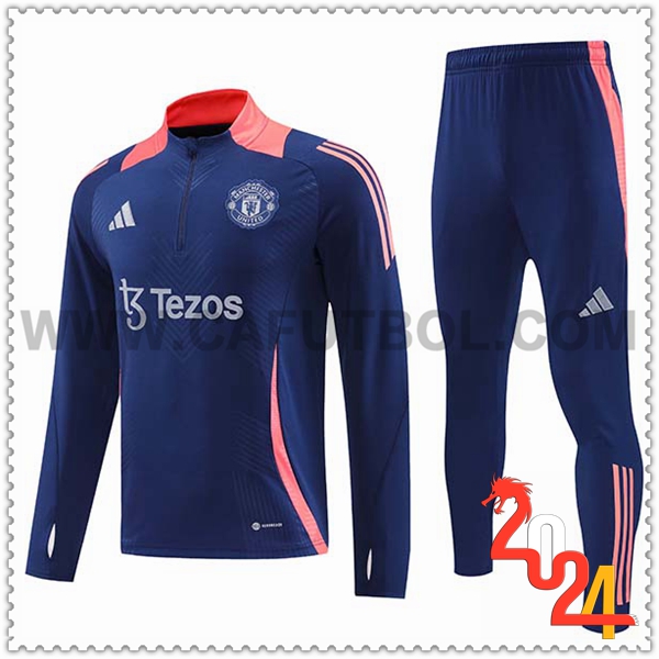 Chandal Futbol Manchester United Azul/Rosa 2024 2025