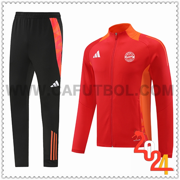 Chandal Futbol Chaquetas Bayern Munich Rojo/Naranja 2024 2025