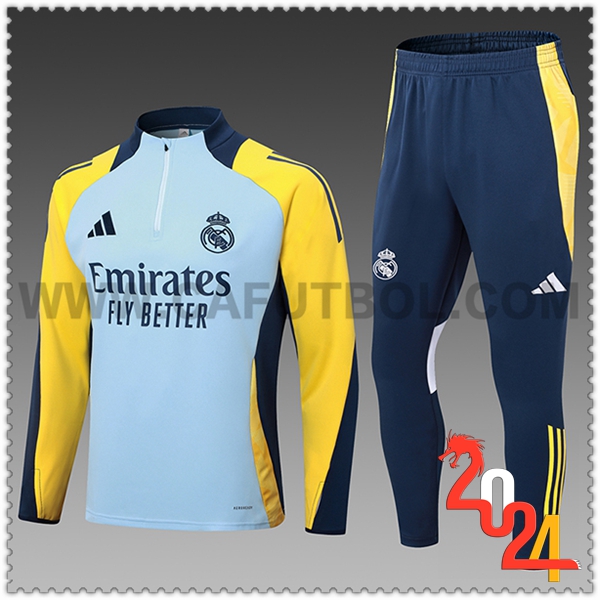 Chandal Futbol Real Madrid Ninos Azul/Amarillo 2024 2025 -02