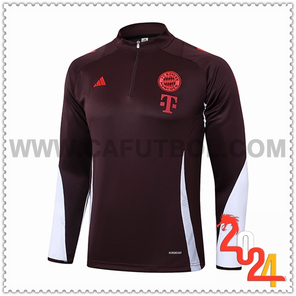 Sudadera Entrenamiento Bayern Munich Marrón/Blanco 2024 2025