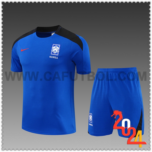 Camiseta Entrenamiento Corée Du Sud Ninos Azul/Negro 2024 2025